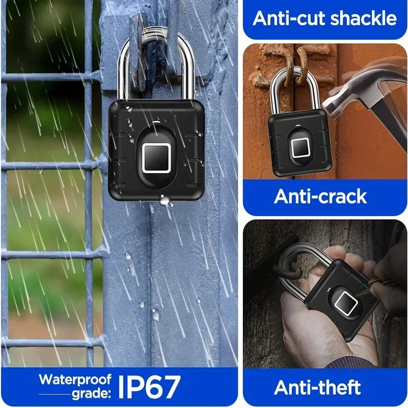 Waterproof Smart Fingerprint Padlock